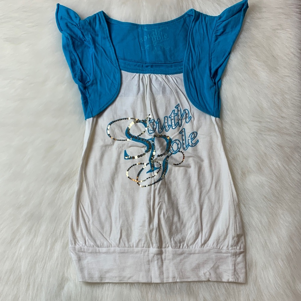 South Pole Kids Blouse with Blue and White Design